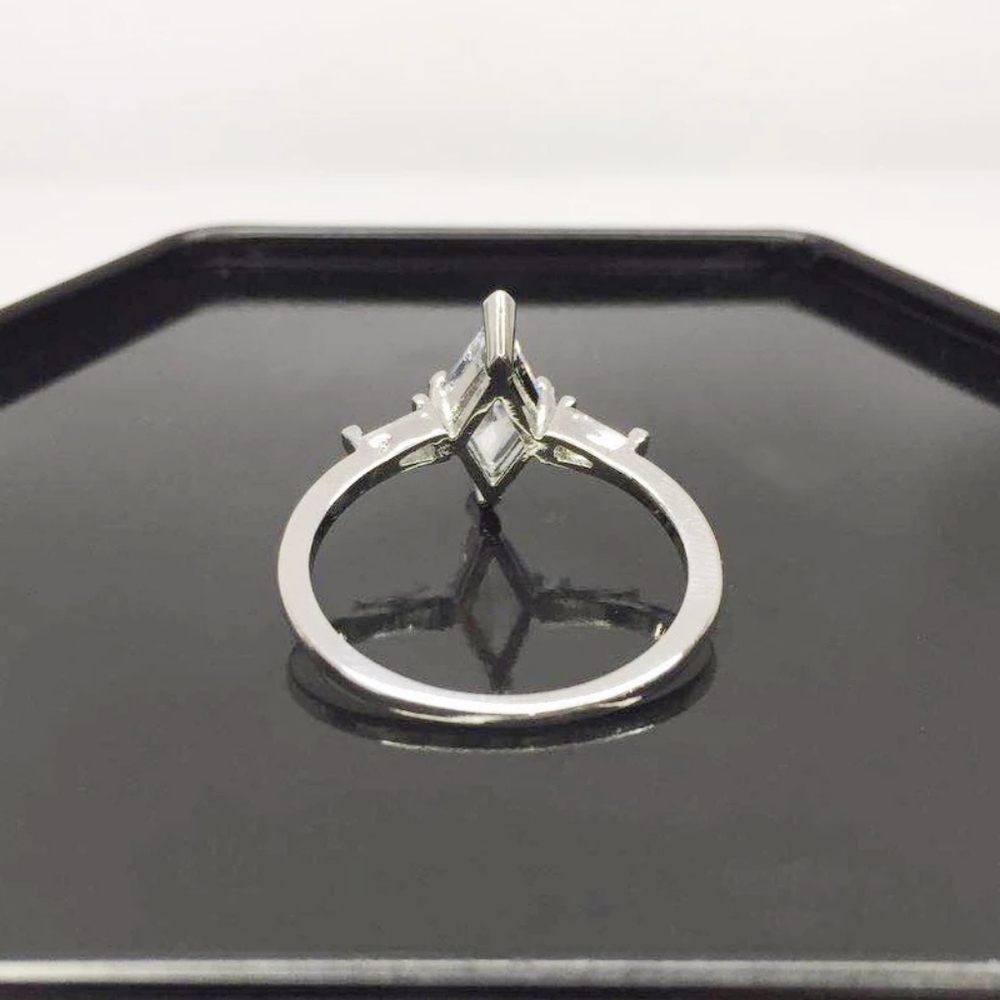 NEW Platinum Plated  Brilliant Marquise Diamond Ring - Picture 11 of 13